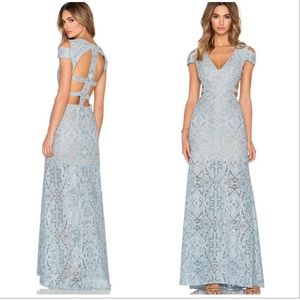 Bcbg ice blue cut out ava dress